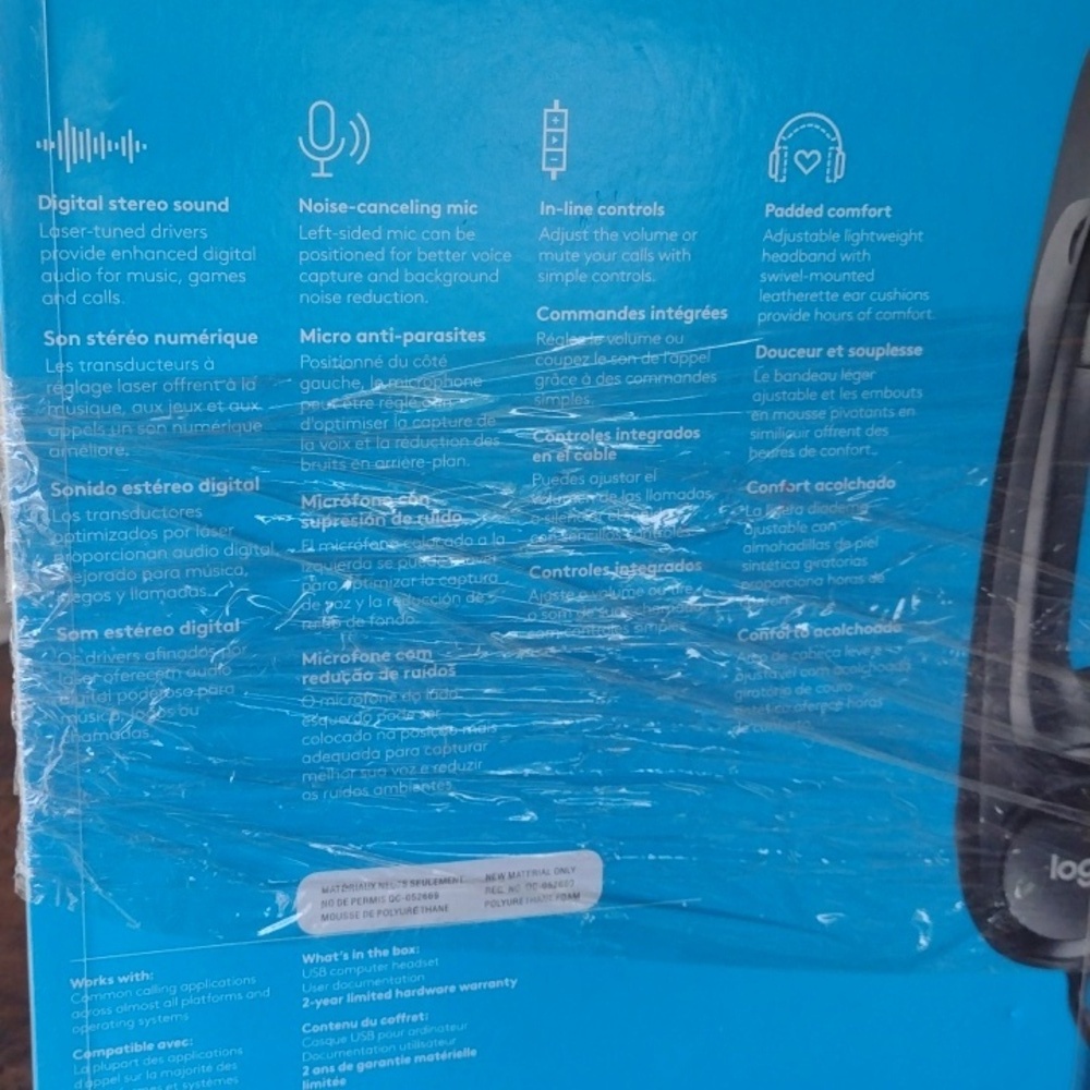 Logitech H390 USB Computer Headset NWT - Picture 2 of 4